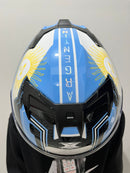 CAPACETE TEXX FECHADO KAIMAN FLAGS ARGENTINA BRILHO