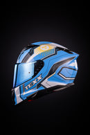 CAPACETE TEXX FECHADO KAIMAN FLAGS ARGENTINA BRILHO